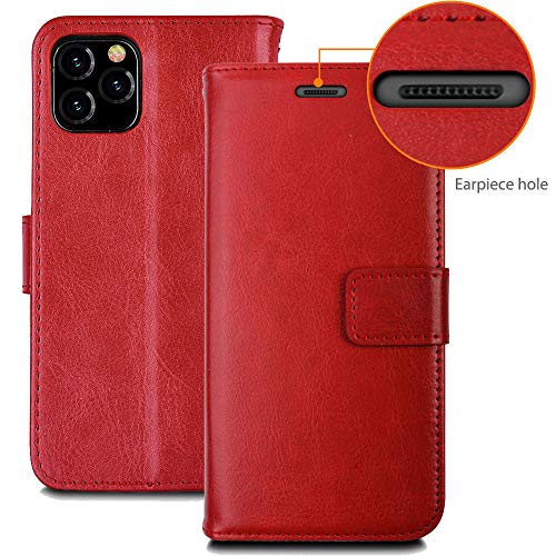[Wallet Case] Protective Cover with Cash & Card Holder, Stand and Wrist Strap For Apple iPhone 11 Pro Max