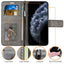 [Wallet Case] Protective Cover with Cash & Card Holder, Stand and Wrist Strap For Apple iPhone 11 Pro Max