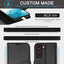 [Leather Wallet Case] Genuine Leather [RFID Blocking] Magnetic Flip Case with Card & Slots and Stand For Samsung Galaxy S22 Plus