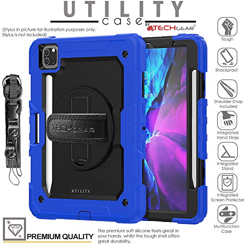 [UTILITY Case] Full Body Shockproof Case with Stand, Hand & Shoulder Strap for Apple iPad Pro 11" 2022 & 2021 [4th & 3rd Generations]