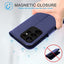 [Leather Wallet Case] Genuine Leather [RFID Blocking] Magnetic Flip Case with Card & Slots and Stand For Samsung Galaxy S22 Ultra