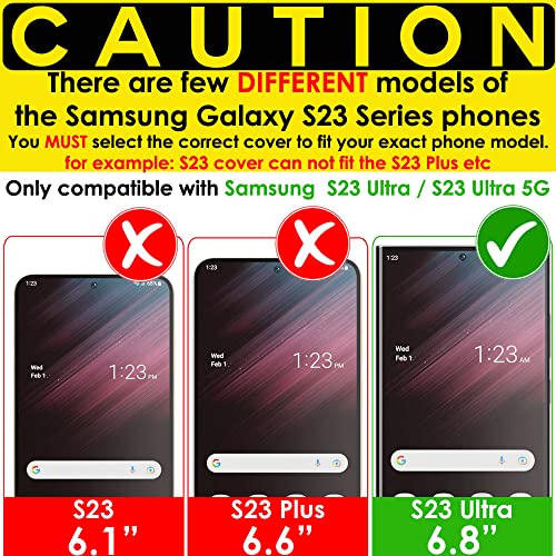 [Fusion HD Case] Shockproof Fused Gel Bumper & Hard Back Slim Clear Cover for Samsung Galaxy Galaxy S23 Ultra