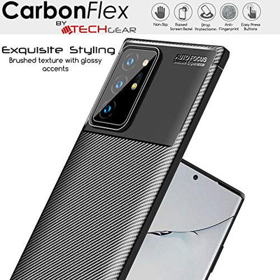 [CarbonFlex Case] Premium Shockproof Soft Slim Cover with Carbon Fibre Effect For Samsung  Galaxy Note 20 Ultra