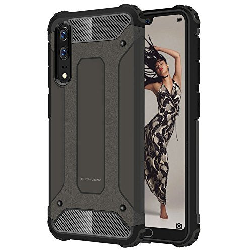 [Tough Armoured Case] ShockProof Dual-Layer Protective Heavy Duty Cover for Huawei P20