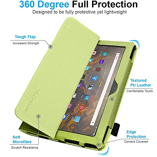 [Folio Case] Smart Cover Stand with Auto Sleep/Wake & Hand Strap For Amazon Fire HD 10" / HD 10" Plus (2021/11th Generation)