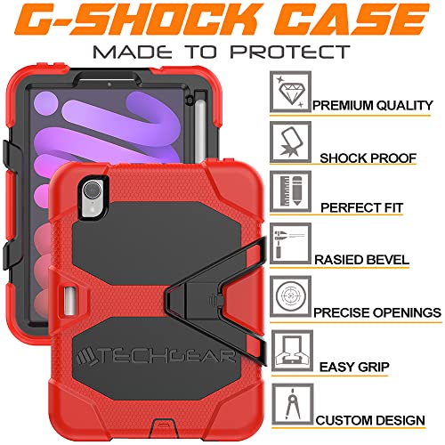 [G-SHOCK Case] Heavy Duty Long Survival Screen Protector Case for Apple iPad Mini 7 / Mini 6 8.3" [7th / 6th Generation]