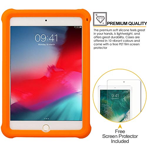 [Bumper Case] Shockproof Soft Easy Grip Case for Apple iPad Mini 5 2019, iPad Mini 4