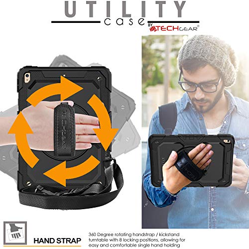 [UTILITY Case] Full Body Shockproof Case with Stand, Hand & Shoulder Strap for Apple iPad Air 3rd Gen 2019 / iPad Pro 10.5"