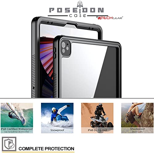 [Poseidon Case] Waterproof Case for iPad Pro 12.9 2022/2021 (5th / 6th Generation)