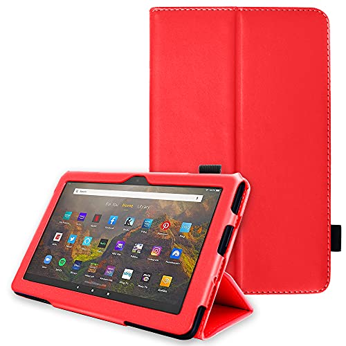 [Folio Case] Smart Cover Stand with Auto Sleep/Wake & Hand Strap For Amazon Fire HD 10" / HD 10" Plus (2021/11th Generation)