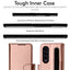 [Leather Wallet Case] Protective Cover with Cash & Card Holder, Stand and Wrist Strap For Samsung Galaxy Z Fold 4
