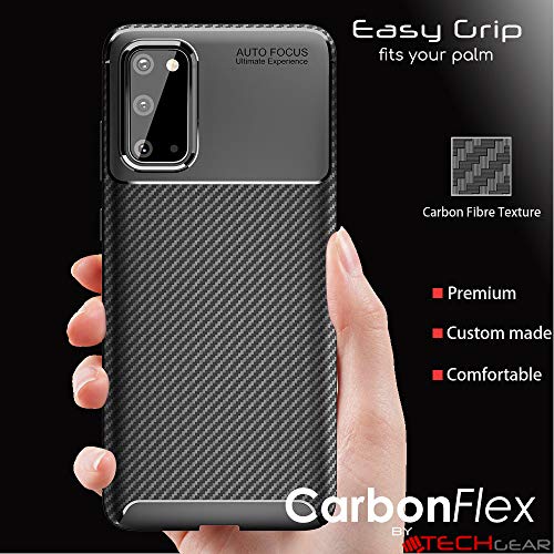 [CarbonFlex Case] Premium Shockproof Soft Slim Cover with Carbon Fibre Effect For Samsung  Galaxy S20