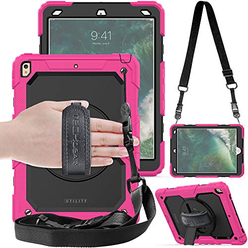 [UTILITY Case] Full Body Shockproof Case with Stand, Hand & Shoulder Strap for Apple iPad Air 3rd Gen 2019 / iPad Pro 10.5"