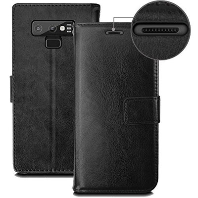 [Wallet Case] Protective Cover with Cash & Card Holder, Stand and Wrist Strap For Samsung Note 9