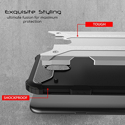 [Tough Armoured Case] ShockProof Dual-Layer Protective Heavy Duty Cover for Samsung Galaxy J4 2018