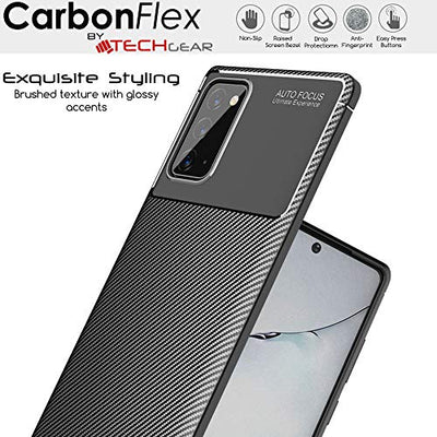 [CarbonFlex Case] Premium Shockproof Soft Slim Cover with Carbon Fibre Effect For Samsung  Galaxy Note 20