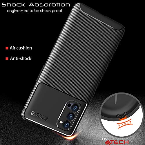 [CarbonFlex Case] Premium Shockproof Soft Slim Cover with Carbon Fibre Effect For Oppo Reno4 Pro 5G