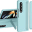 Samsung Galaxy Z Fold 4 Phone Case, [Interchangeable S-Pen Holder / Kickstand] [Front Screen Frame] Ultra-thin Hard PC Bumper Full Protective Cover