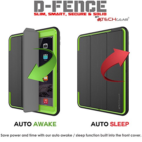 [D-FENCE Case] Tough & Rugged Smart Case For Apple iPad 9.7" (2018 / 2017)