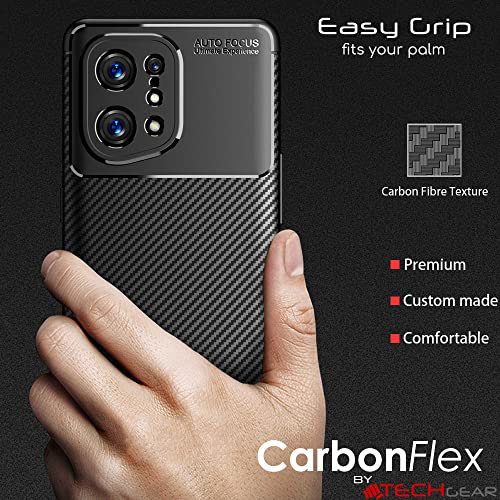 [CarbonFlex Case] Premium Shockproof Soft Slim Cover with Carbon Fibre Effect For Oppo Find X5