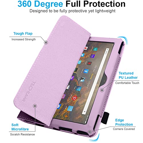 [Folio Case] Smart Cover Stand with Auto Sleep/Wake & Hand Strap For Amazon Fire HD 10" / HD 10" Plus (2021/11th Generation)