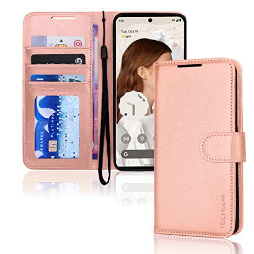 [Wallet Case] Protective Cover with Cash & Card Holder, Stand and Wrist Strap For Google Pixel 7 Pro