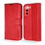 [Leather Wallet Case] Genuine Leather [RFID Blocking] Magnetic Flip Case with Card & Slots and Stand For Samsung Galaxy S22 Plus
