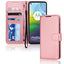 [Wallet Case] Protective Cover with Cash & Card Holder, Stand and Wrist Strap For Motorola Moto G9 Power