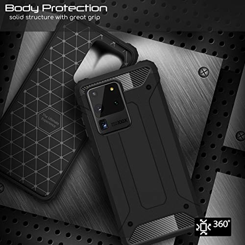 [Tough Armoured Case] ShockProof Dual-Layer Protective Heavy Duty Cover for Samsung Galaxy S20 Ultra