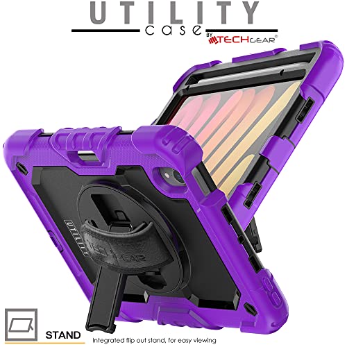 [UTILITY Case] Full Body Shockproof Case with Stand, Hand & Shoulder Strap for Apple iPad Mini 7 / Mini 6 8.3" [7th / 6th Generation]