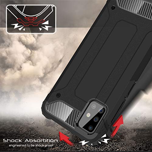 [Tough Armoured Case] ShockProof Dual-Layer Protective Heavy Duty Cover for Samsung Galaxy A51