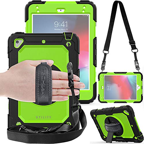 [UTILITY Case] Full Body Shockproof Case with Stand, Hand & Shoulder Strap for Apple iPad Mini 5 / iPad Mini 4