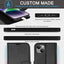 [Leather Wallet Case] Genuine Leather [RFID Blocking] Magnetic Flip Case with Card & Slots and Stand For iPhone 14 6.1"