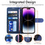 [Wallet Case] Protective Cover with Cash & Card Holder, Stand and Wrist Strap For Apple iPhone 14 Pro