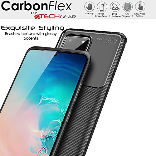 [CarbonFlex Case] Premium Shockproof Soft Slim Cover with Carbon Fibre Effect For Samsung  Galaxy S20 Ultra