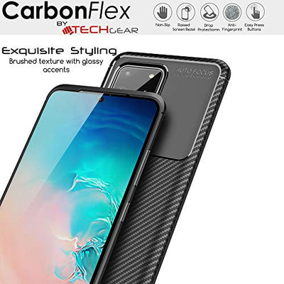 [CarbonFlex Case] Premium Shockproof Soft Slim Cover with Carbon Fibre Effect For Samsung  Galaxy S20 Ultra