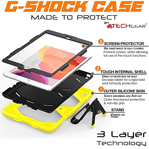 [G-SHOCK Case] Heavy Duty Long Survival Screen Protector Case for iPad 10.2" 2021, 2020, 2019 [9th/8th/7th Generation]