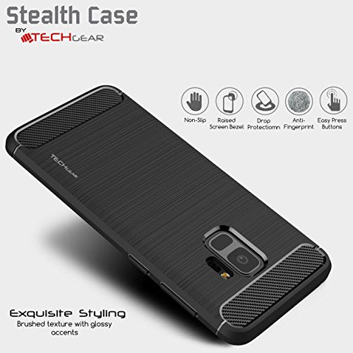 [Stealth Case] Samsung Galaxy S9 Soft Protective Slim Cover with Carbon Fibre Detailing