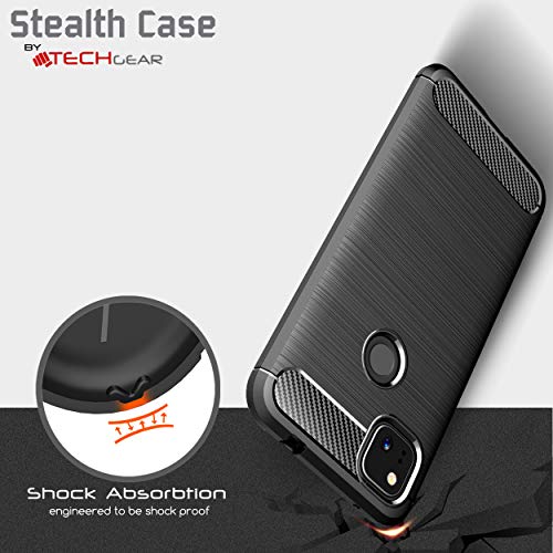 [Stealth Case] Google Pixel 4a Soft Protective Slim Cover with Carbon Fibre Detailing