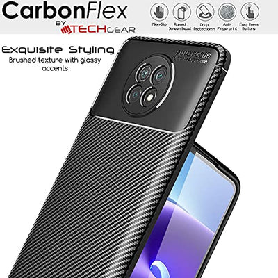 [CarbonFlex Case] Premium Shockproof Soft Slim Cover with Carbon Fibre Effect For Xiaomi RedMi Note 9T 5G