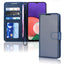 [Wallet Case] Protective Cover with Cash & Card Holder, Stand and Wrist Strap For Samsung Galaxy A22 5G