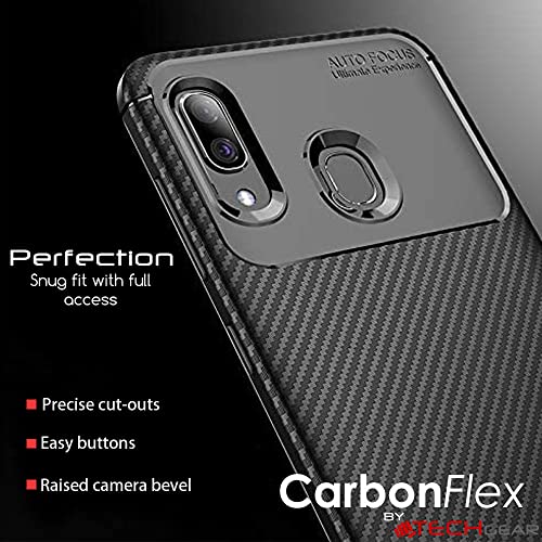 [CarbonFlex Case] Premium Shockproof Soft Slim Cover with Carbon Fibre Effect For Samsung  Galaxy A40