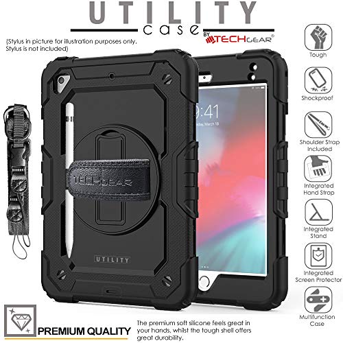[UTILITY Case] Full Body Shockproof Case with Stand, Hand & Shoulder Strap for Apple iPad Mini 5 / iPad Mini 4