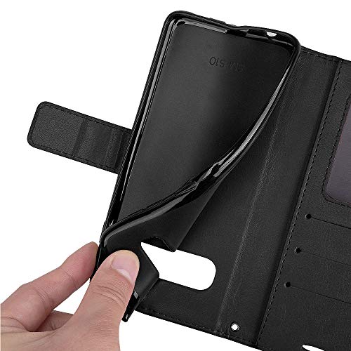 [Wallet Case] Protective Cover with Cash & Card Holder, Stand and Wrist Strap For Samsung Galaxy S10e