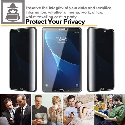 TECHGEAR Anti Spy Screen Protector Compatible with Samsung Galaxy Tab A 6 10.1" 2016 (SM-T580 Series) - PRIVACY GLASS Edition Screen Protector