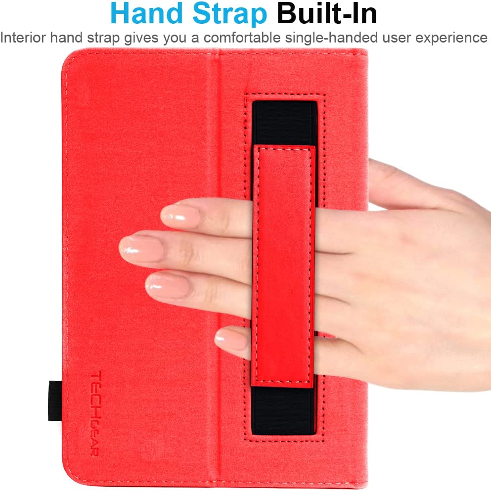 [Folio Case] Smart Cover Stand with Auto Sleep/Wake & Hand Strap For New Amazon Fire 7" (12th Generation / 2022)