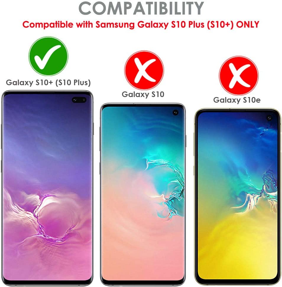 TECHGEAR Screen Protector fits Samsung Galaxy S10 Plus S10+ [ghostSHIELD Edition] Reinforced TPU film Screen Protector [FULL Screen Coverage]