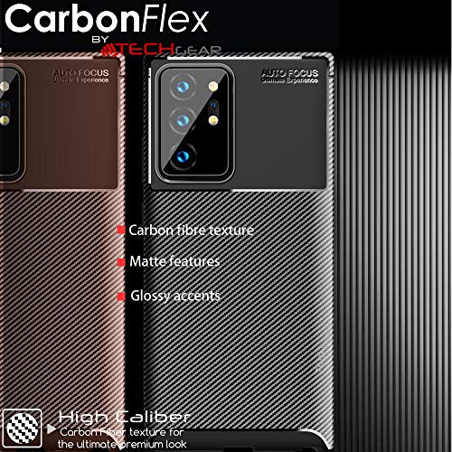 [CarbonFlex Case] Premium Shockproof Soft Slim Cover with Carbon Fibre Effect For Samsung  Galaxy Note 20 Ultra