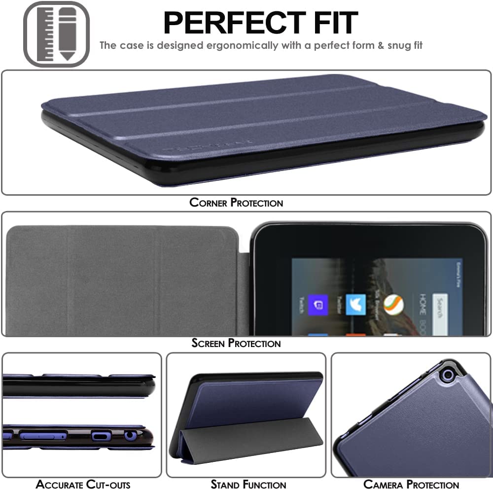 [Smart Case] Slim Stand Cover with Auto Sleep/Wake for Amazon Fire 7 (2022 / 12th Generation)