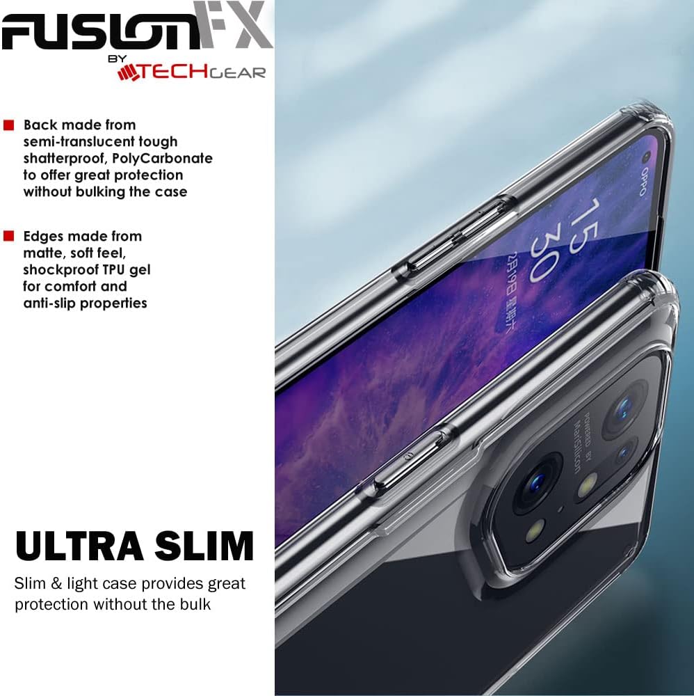 [Fusion FX Case] Slim & Light Tough Fused Gel Bumper & Hard Back Matte Case for Oppo Find X5